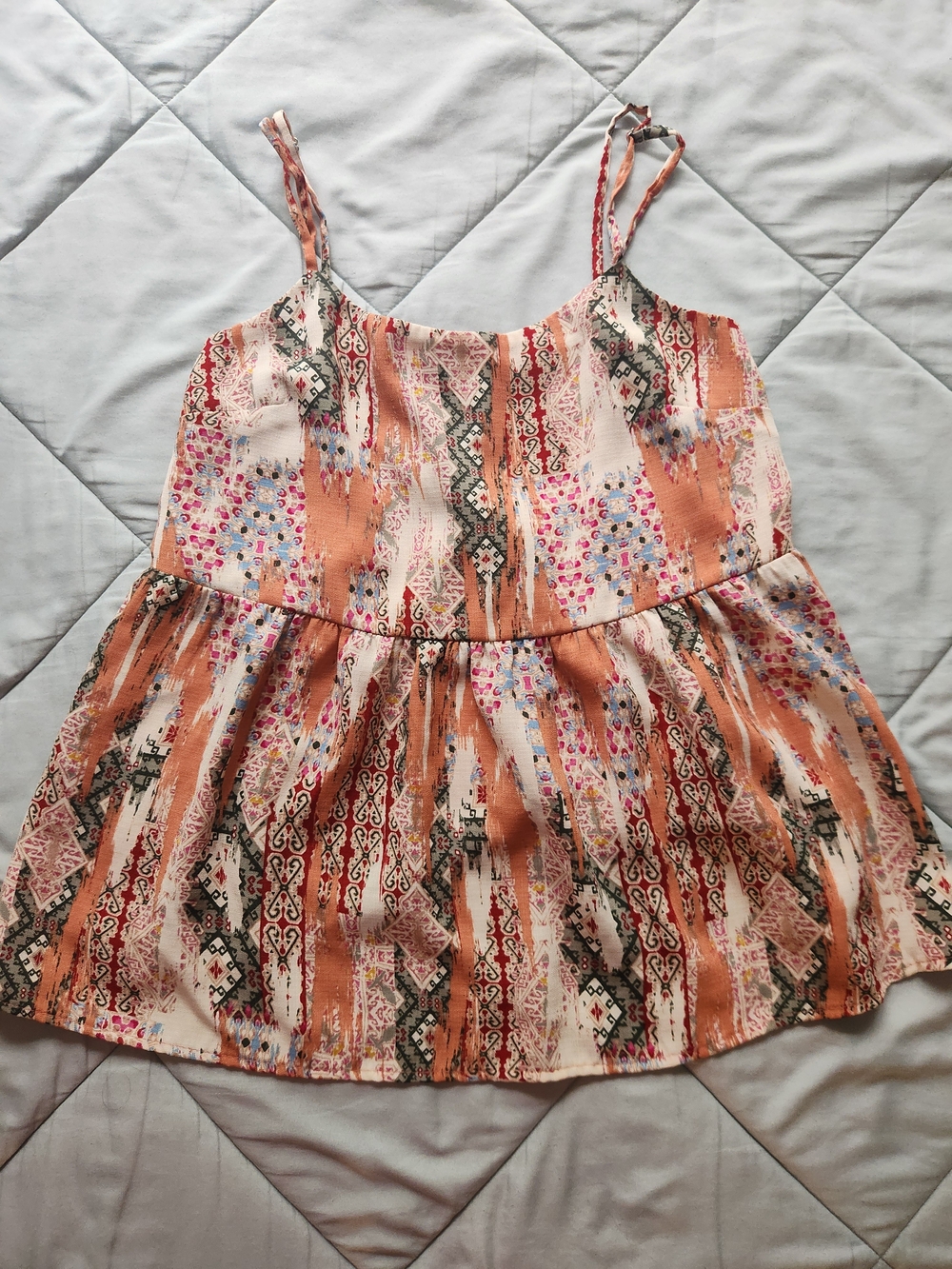 Ces Femme Peach Boho Tank Top